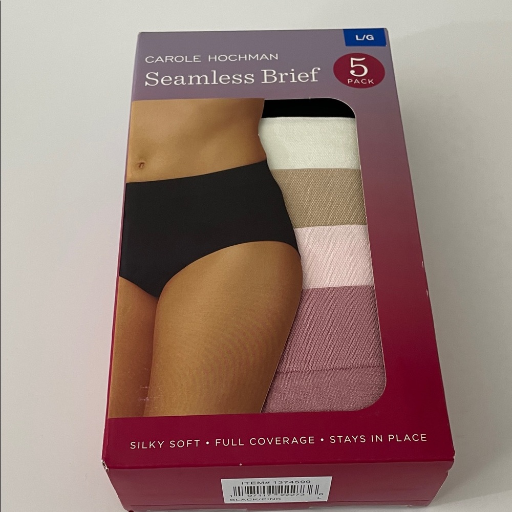 Carole Hochman Seamless Brief,5 Pack Color Multicolor Size L/G /Z1